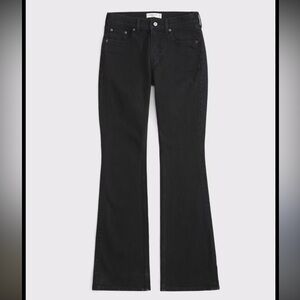 NWOT Abercrombie Mid Rise Boot Cut Jeans - Black Size 28 Extra Long